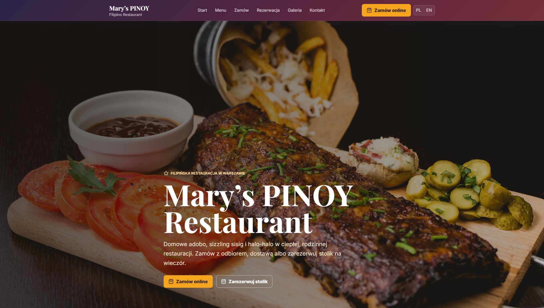 Mary's Pinoy Restaurant website