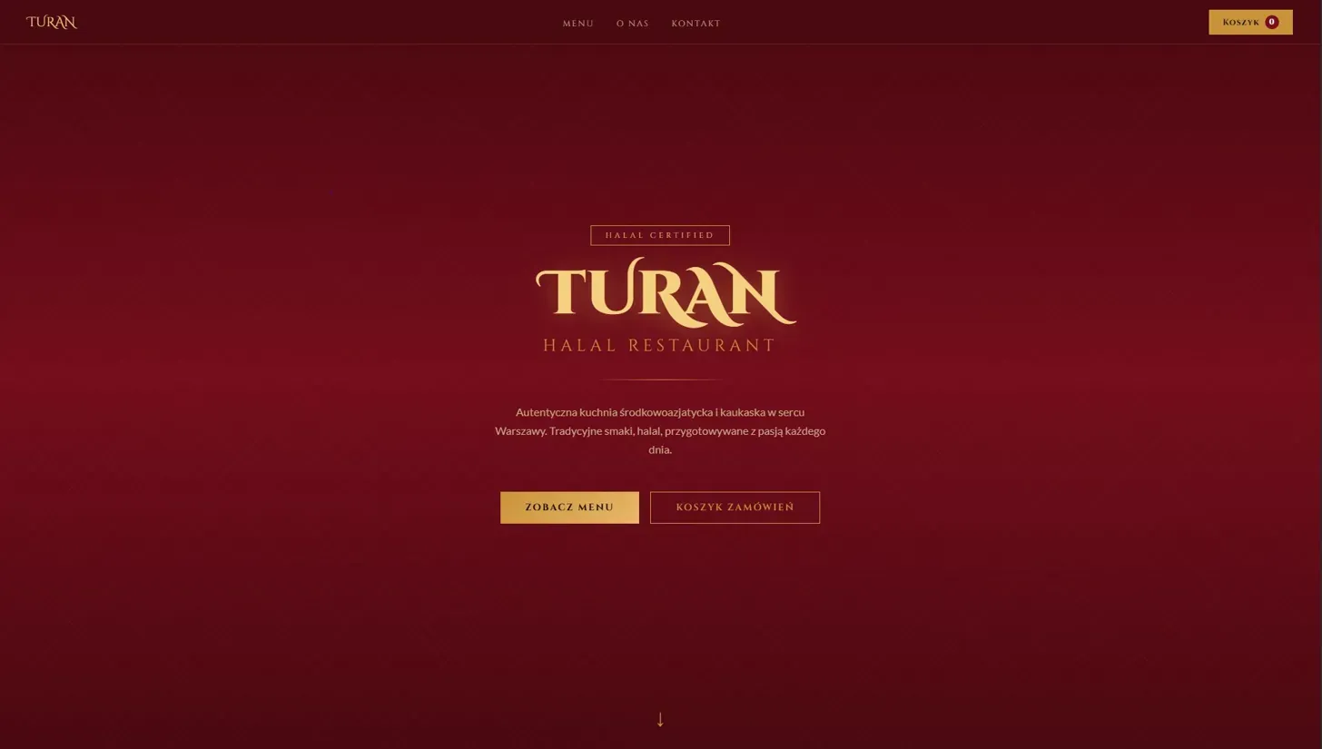 Turan Halal Restaurant — strona główna